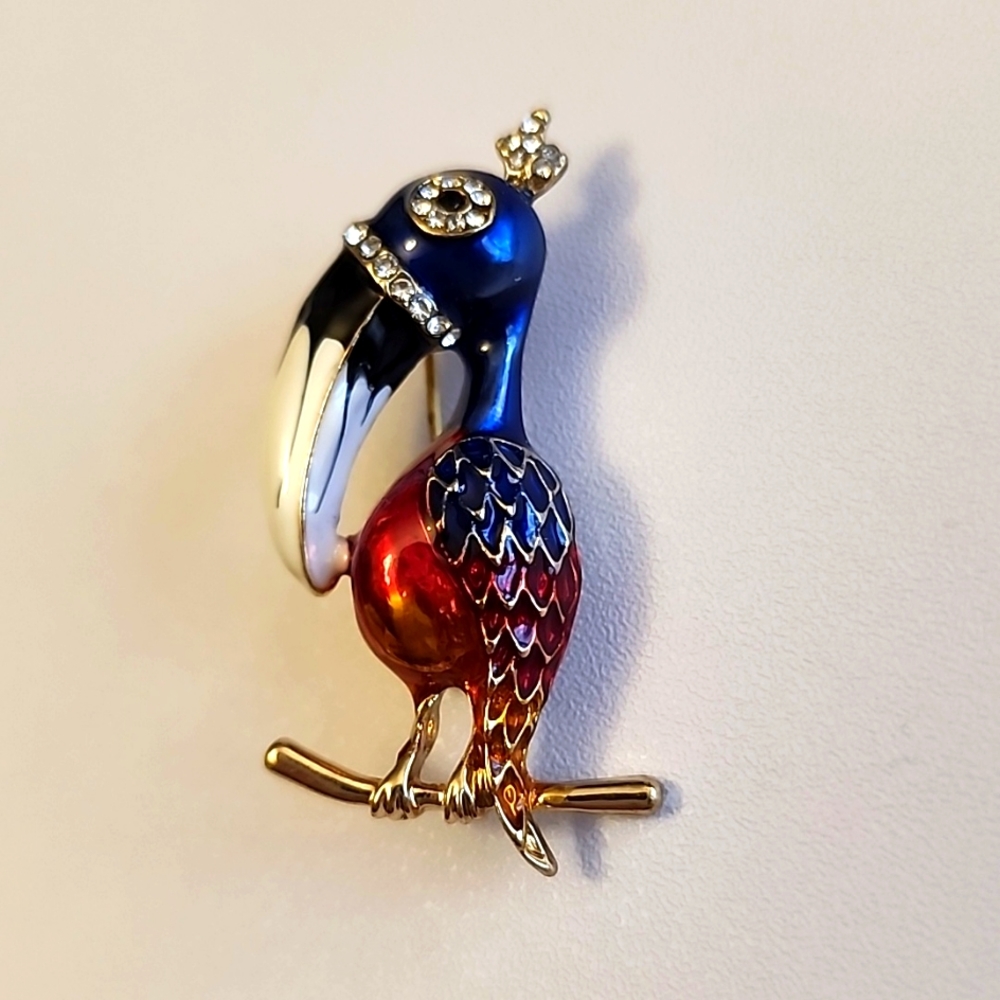 Southern yellow-billed hornbill Brooch Or Zazu From Lion King BRO